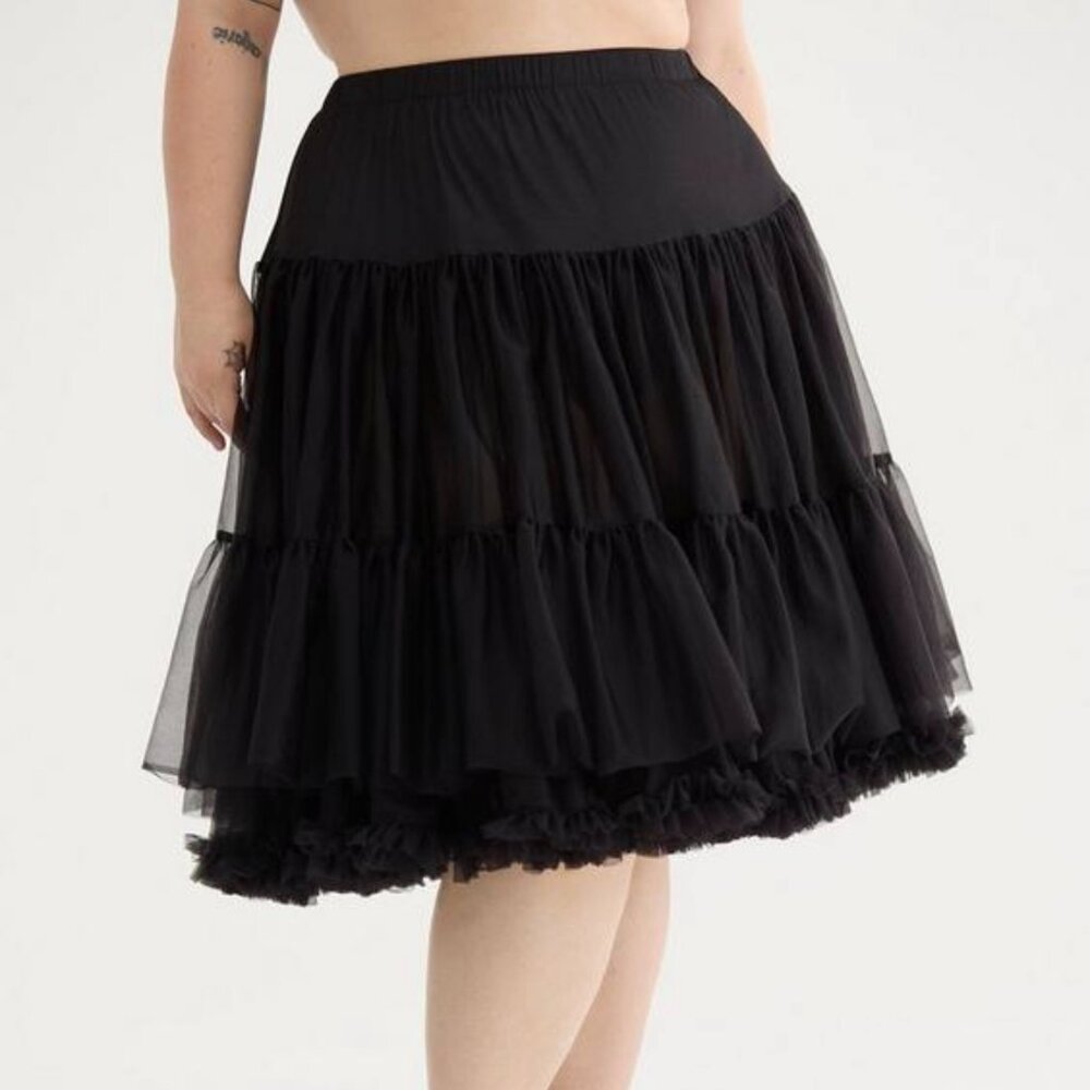 Retro Chic Crinoline Skirt - Torrid - Deep Black Size 0